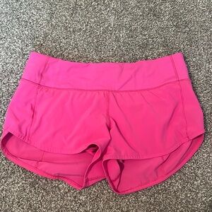 Lululemon speed up shorts sonic pink